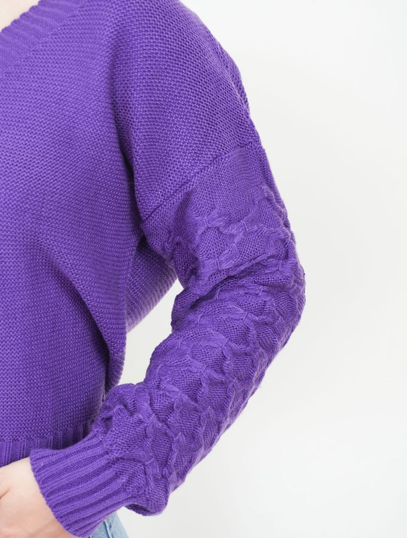 Suéter para Mujer Cuello V - Fantastic Morado