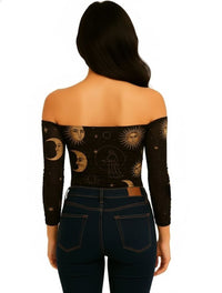 Body Estampado en Malla Mesh - The Golden