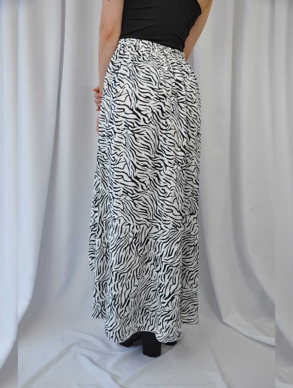 Falda para Mujer Zebra Asimétrica con Bolero - Bahamas Zebra