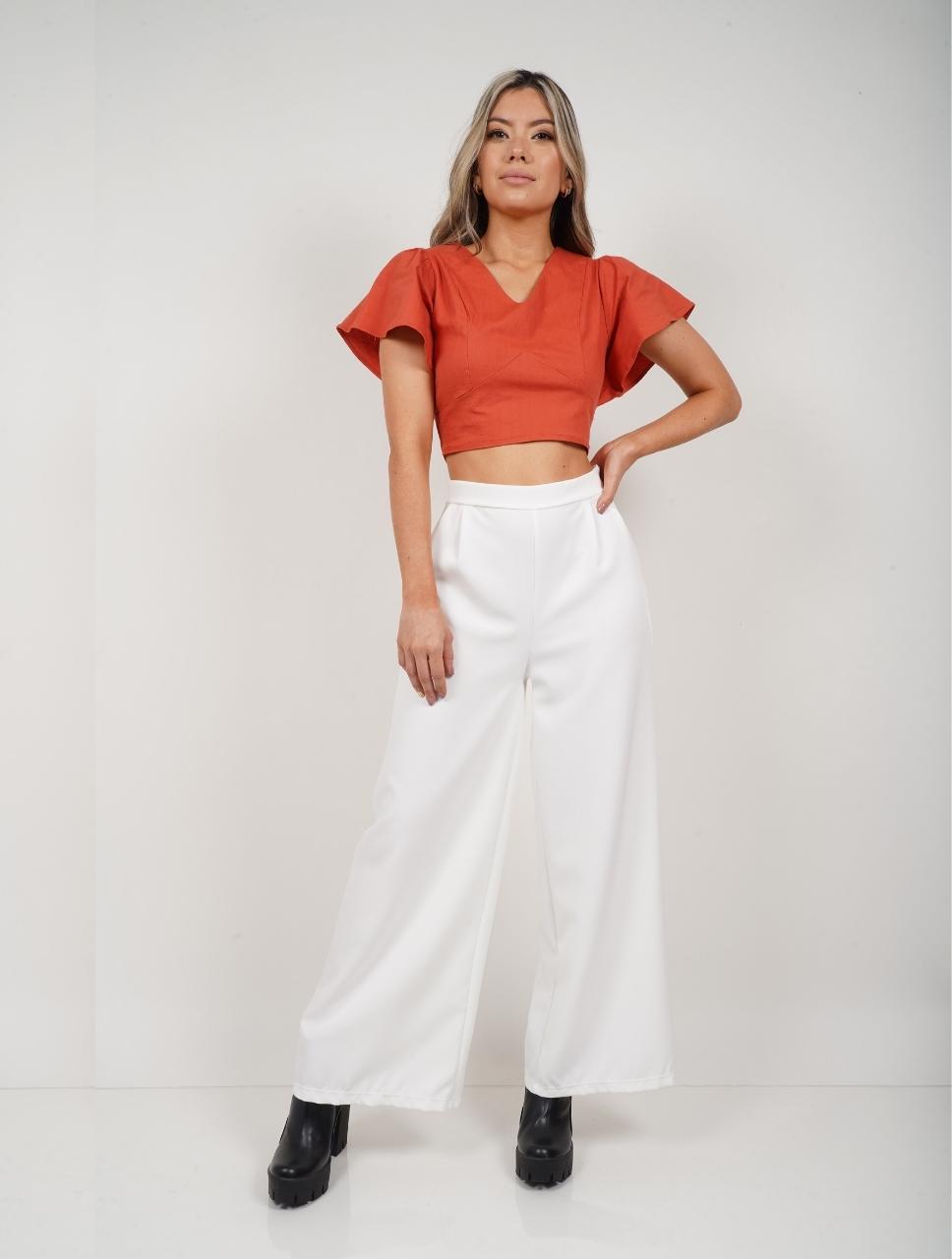 V-Neck Crop Top - Nicola Terra