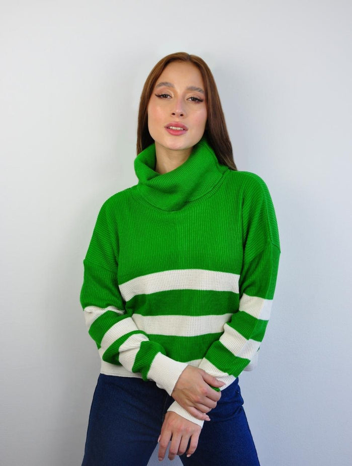 Suéter para Mujer Verde Cuello Tortuga - Mantra Verde
