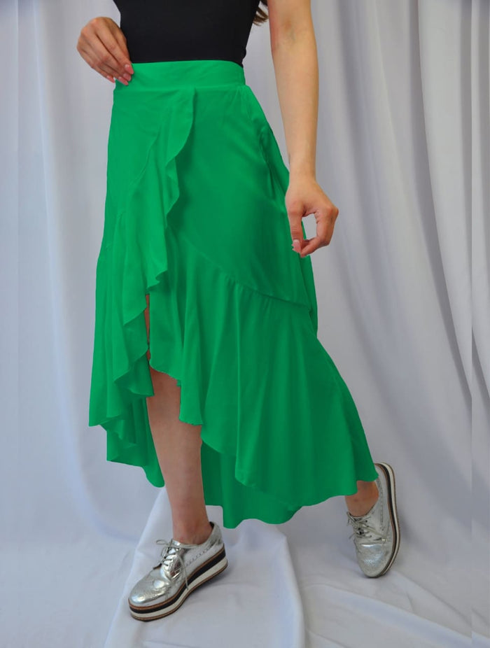 Falda para Mujer Verde Cali Asimétrica con Bolero - Bahamas Verde Cali