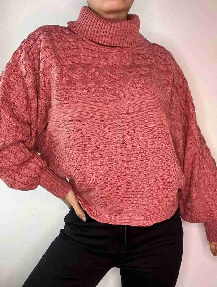 Suéter para Mujer Coral Cuello Tortuga - Solei Coral