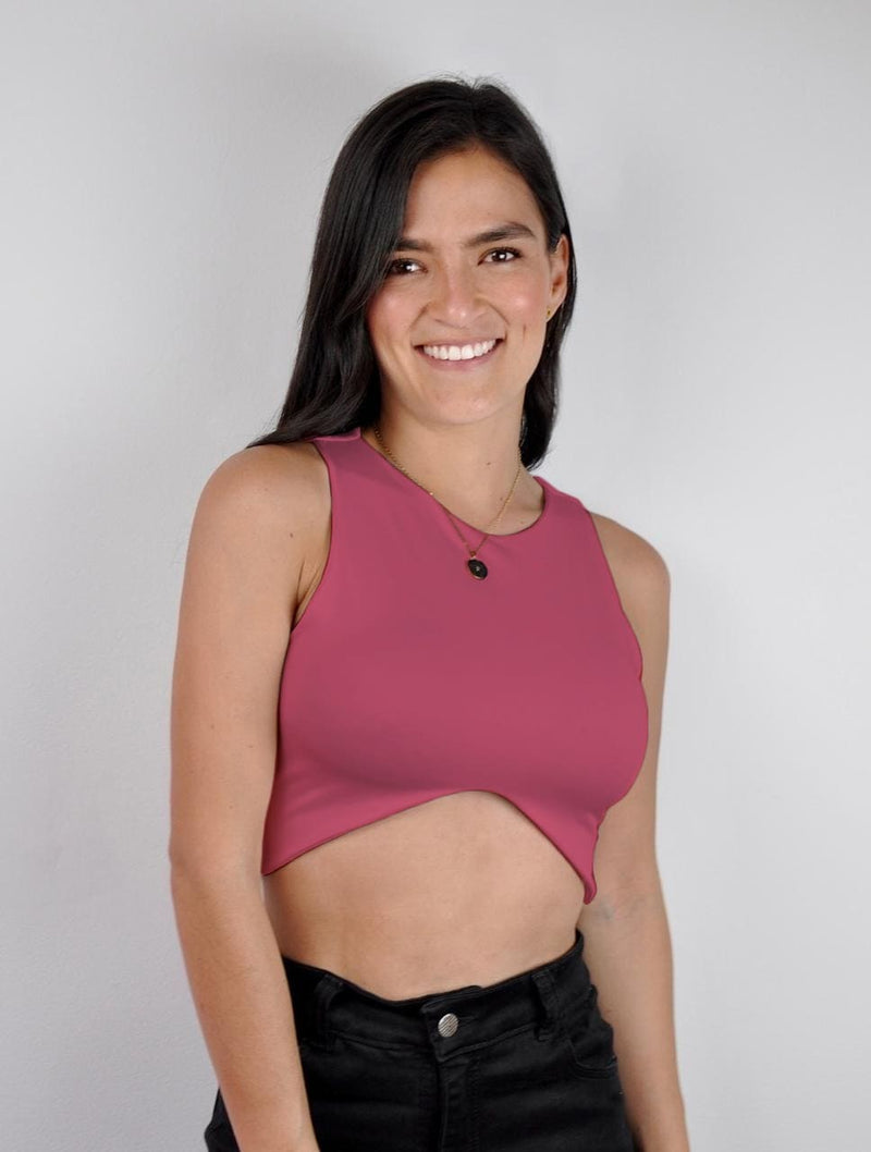 Crop Top Manga Sisa - Botánico Uva