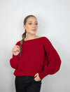 Suéter para Mujer Rojo Mangas Globo - Elisa Rojo