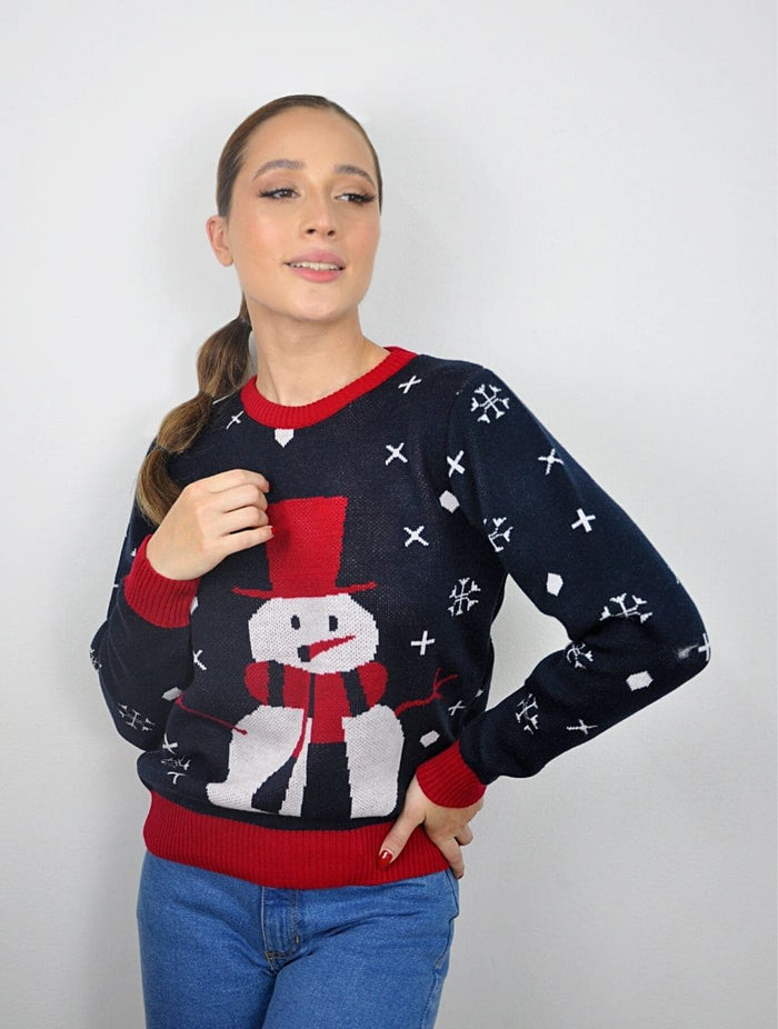 Suéter Cuello Redondo - Saco Navidad Azul