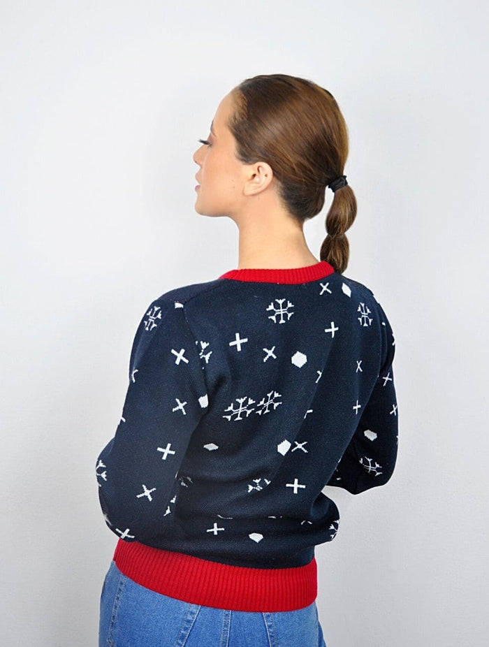 Suéter Cuello Redondo - Saco Navidad Azul