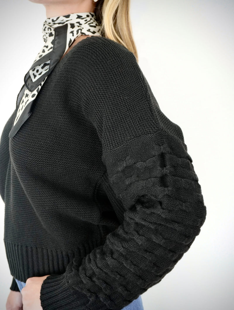 Suéter para Mujer Negro Cuello V - Fantastic Negro