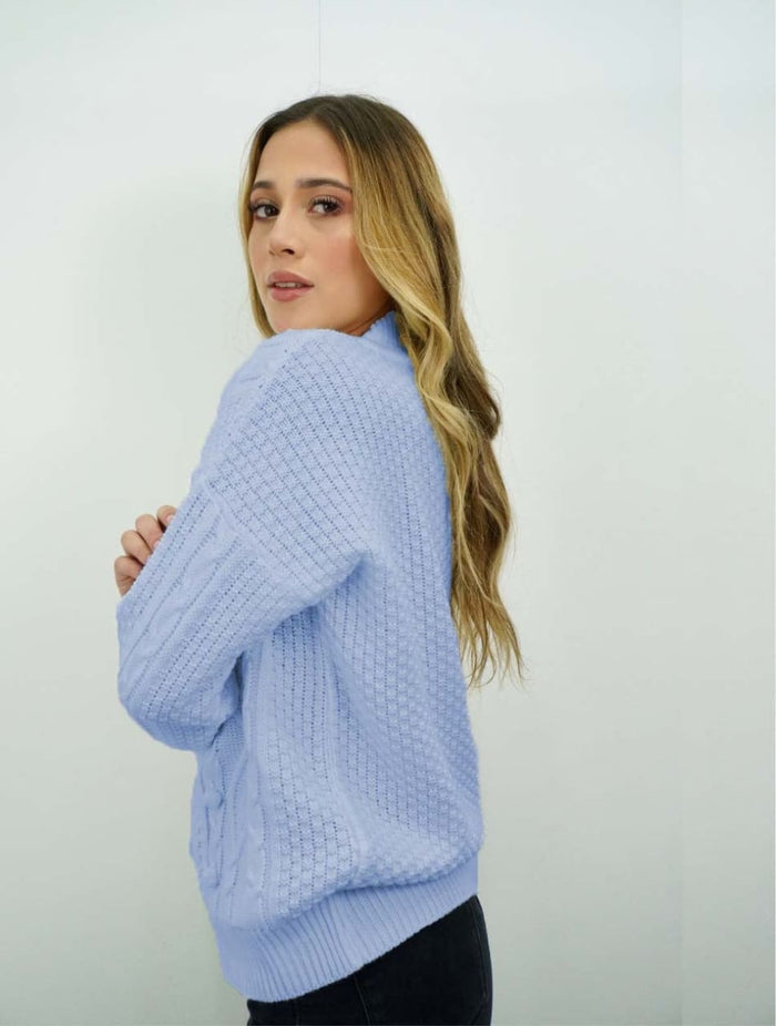 Suéter para Mujer Azul Bebé Tejido - Palmetto Azul Bebé